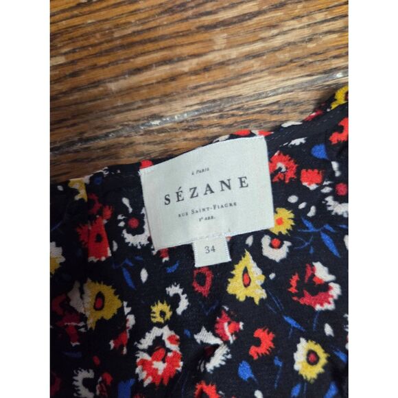 Sezane Marina floral Blouse sz 34/US 2 - Picture 3 of 5